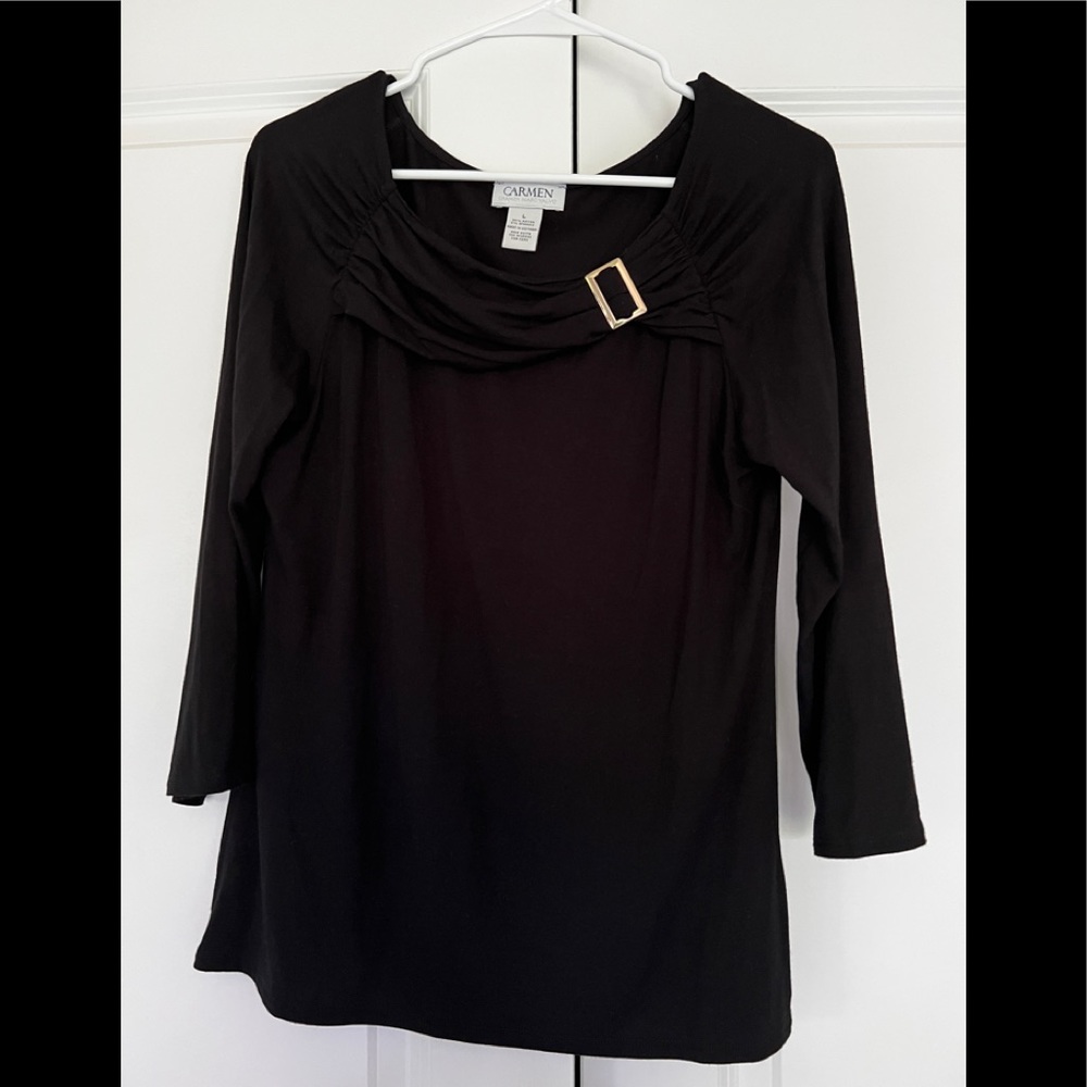 Black top with side gold buckle size L